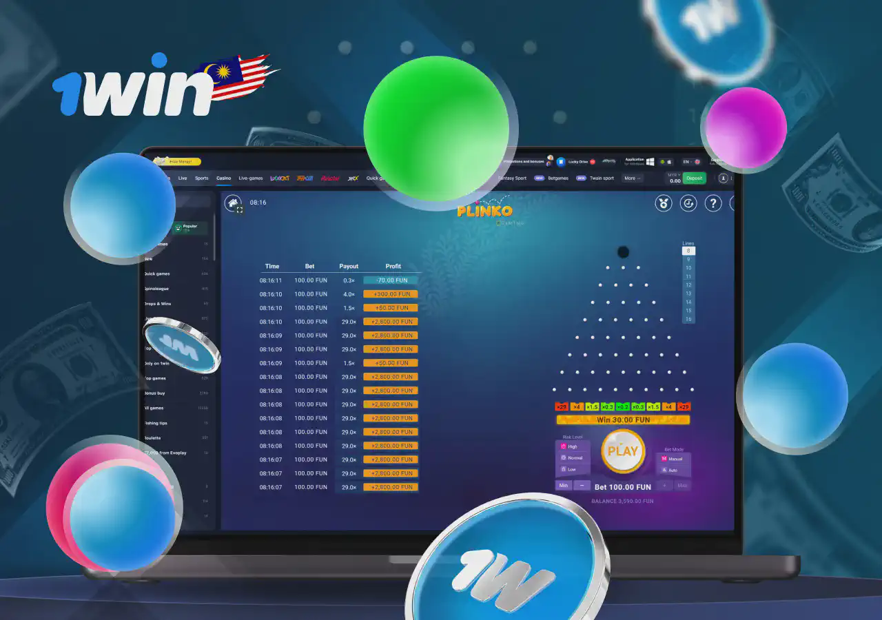 Plinko 1win dalam talian